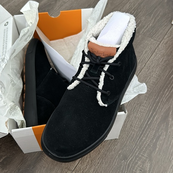 TIMBERLAND ASHWOOD PARK WARM LINED CHUKKA black suede size 10 - Picture 2 of 7